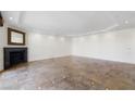 Spacious living room featuring tile floors and fireplace at 2777 Paradise Rd # 3401, Las Vegas, NV 89109