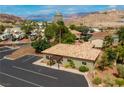 Aerial view of building, showcasing surrounding landscape and lake view at 799 Bluebird Dr, Boulder City, NV 89005