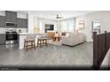 Open floor plan with kitchen island and spacious great room at 6106 Garden Oasis St # Lot 1, Las Vegas, NV 89148