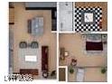 One bedroom, one bathroom floor plan with open living space at 924 S First St # 510, Las Vegas, NV 89101