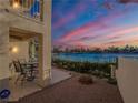 Relax on the private patio overlooking the lake at 2521 Seascape Dr, Las Vegas, NV 89128