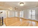 Hardwood floors and multiple French doors leading to the backyard at 429 Ash St, Boulder City, NV 89005