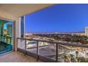 Stunning nighttime cityscape view from a condo balcony at 322 Karen Ave # 1001, Las Vegas, NV 89109