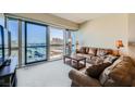 Living room with city views and floor-to-ceiling windows at 4471 Dean Martin Dr # 1002, Las Vegas, NV 89103