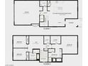 Detailed floor plan showcasing the layout of this two-story home with room sizes and dimensions at 846 Star Estates Ave, North Las Vegas, NV 89086