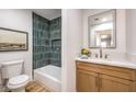 Contemporary bathroom with a tub, stylish tilework, and modern vanity at 2500 W Oakey Blvd, Las Vegas, NV 89102