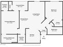 Detailed floor plan showcasing the layout of the home at 619 Brush St, Las Vegas, NV 89107