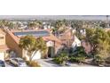 Aerial view of a residential neighborhood with mountain views at 1715 Mesquite Ct, Henderson, NV 89014