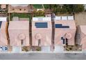 Aerial top-down view of houses with solar panels at 9644 Padre Peak Ct, Las Vegas, NV 89178