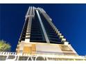 Stunning night view of Palms Place highrise building, sleek design at 4381 W Flamingo Rd # 2903, Las Vegas, NV 89103