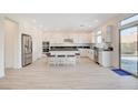 Modern kitchen with stainless steel appliances and island at 8749 Black Cordon Rd, Las Vegas, NV 89139