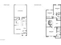 Two-story floor plan including 3 bedrooms, 2.5 bathrooms, and a 2-car garage at , North Las Vegas, NV 89084