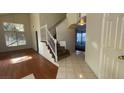 Interior view showing a staircase and hardwood floors at 2849 Huber Heights Dr, Las Vegas, NV 89128