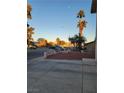 House front yard with a palm tree and a small fence at 4079 E Saint Louis Ave, Las Vegas, NV 89104