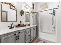 Main bathroom with double vanity and separate shower/tub at 3119 Crownline Ct, North Las Vegas, NV 89031