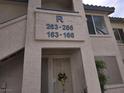 Condo building entrance with address numbers 263-266 and 163-166 at 3425 E Russell Rd # 265, Las Vegas, NV 89120