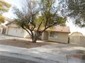 Single story home with a two car garage and driveway at 384 Norlina Ct, Henderson, NV 89014