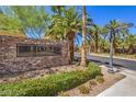 Stone entrance sign to the Fiore community at 988 Via Panfilo Ave, Henderson, NV 89011