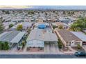 Aerial view of manufactured home community, showcasing numerous homes at 3209 Tularosa Ln, Las Vegas, NV 89122