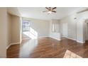 Bright living room featuring hardwood floors and natural light at 10233 King Henry Ave # 203, Las Vegas, NV 89144