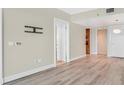 Hallway with hardwood floors and neutral wall colors at 2700 Las Vegas Blvd # 3105, Las Vegas, NV 89109