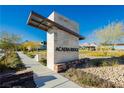 Community entrance sign for Acadia Ridge at 11700 Belorado Ave, Las Vegas, NV 89138