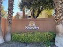 Solevita Condominium Homes signage at entrance at 2120 Ramrod Ave # 1721, Henderson, NV 89014