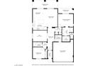 One-story home floor plan with 2 bedrooms, 2 baths and a 2-car garage at 4435 Lavender Ln, Pahrump, NV 89061