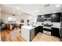 Modern kitchen with stainless steel appliances and marble countertops at 150 Las Vegas Blvd # 1909, Las Vegas, NV 89101