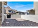 Private backyard patio with mountain views and pavers at 11851 River Hawk Ave, Las Vegas, NV 89138