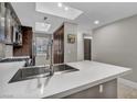 Modern kitchen with stainless steel appliances and white countertops at 220 E Flamingo Rd # 426, Las Vegas, NV 89169