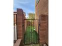 Small gated backyard access with artificial turf at 11185 Saddle Iron St, Las Vegas, NV 89179