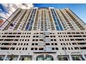 Exterior view of a modern high-rise building with a clean, contemporary design at 150 N Las Vegas Blvd # 1505, Las Vegas, NV 89101