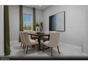 Bright dining room with a large table and neutral decor at 4714 Tindra Ave # Lot 15, Las Vegas, NV 89121