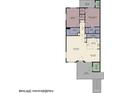 Two-bedroom, two-bath floor plan with porch and balcony at 457 Turtleback Rd # D, Mesquite, NV 89027