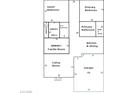 House floor plan with 2 bedrooms, Gathering room, and garage at 6520 Brushwood Ln, Las Vegas, NV 89107