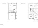 Two-story house floor plan, showing four bedrooms and two and a half bathrooms at 2634 Snapdragon Falls Ave # 95, North Las Vegas, NV 89081