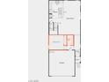 First floor plan showing kitchen, bedrooms, garage and other features at 9150 Benton Woods St, Las Vegas, NV 89113
