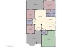 One-story home floor plan with 2 bedrooms, 2 baths, and open living space at 479 Via Ventana Dr, Mesquite, NV 89027