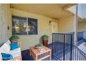 Cozy patio area with a comfortable seating area and serene view at 1303 Darlene Way # 105C, Boulder City, NV 89005