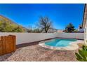 Secluded backyard with refreshing pool provides a serene escape at 9995 Yellow Canary Ave, Las Vegas, NV 89117