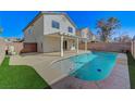 Backyard featuring a refreshing pool, perfect for relaxing and entertaining guests at 6027 Stone Hollow Ave, Las Vegas, NV 89156