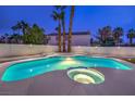 Backyard pool featuring a built-in spa and stylish design at 336 Merit Ct, Henderson, NV 89014