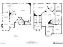 Floor plan displaying layout of rooms, dimensions, and spatial relationships of the house at 4664 Stuttgart St, Las Vegas, NV 89147