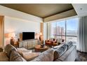 Bright living room featuring modern furnishings and floor-to-ceiling windows with city views at 2700 Las Vegas Blvd # 4109, Las Vegas, NV 89109