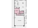 Main floor plan featuring 2-car garage, kitchen, great room, dining, bedroom, bath, and foyer at 637 N Water St, Henderson, NV 89015