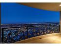 Balcony view featuring ornate wrought iron railing and panoramic city views at 9101 Alta Dr # 1206, Las Vegas, NV 89145