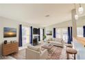 Bright living room with a fireplace, large windows, neutral furnishings, and stylish decor at 1308 Capri Dr # D, Boulder City, NV 89005