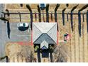 Birds eye view of the estate's roof, adjacent parking, and symmetrical landscaping at 3780 E Kellogg Rd, Pahrump, NV 89061
