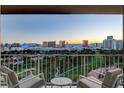 Balcony view showcasing the Las Vegas skyline and golf course at 3111 Bel Air Dr # 12C, Las Vegas, NV 89109